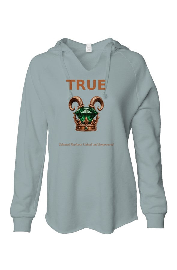 Womens Lightweight Wash Hooded Sweatshirt